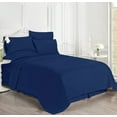 thumbnail image 2 of Bed Sheet Set 6 Piece - 22" inch Deep Pocket - 600 Thread Count - 100% Egyptian Cotton - Extra Soft and Luxury - Royal Blue Solid, Twin Size., 2 of 5