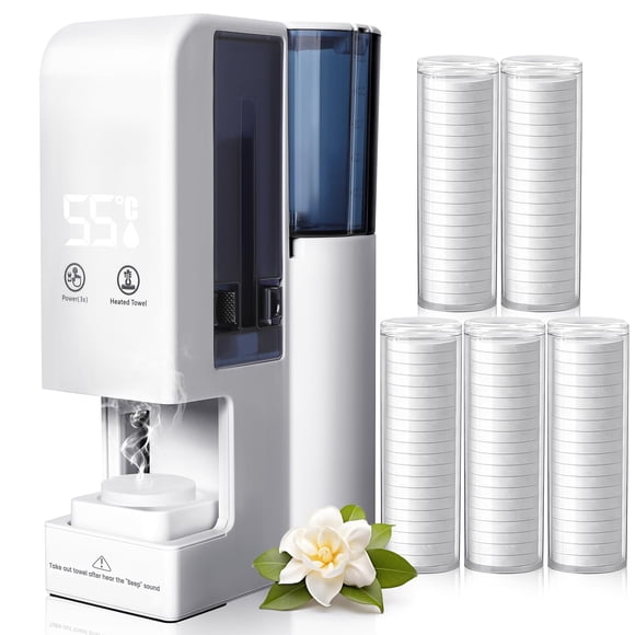 Máquina calentadora de toallas Hot Face Sachie con 100 toallas desechables