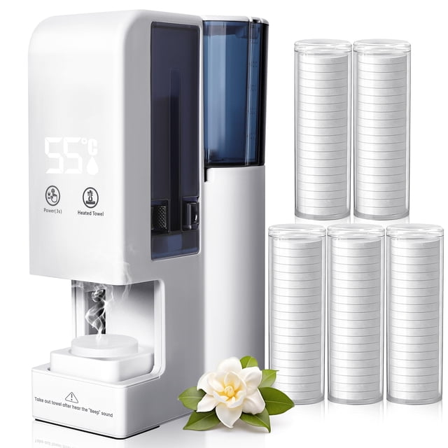 Máquina calentadora de toallas Hot Face Sachie con 100 toallas desechables