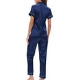 thumbnail image 4 of SDNall Womens Fashion Home Wear Pajamas Women Two-Piece Suit Sleeve Pants Pajama Set Homewear, 4 of 9