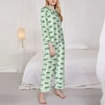 thumbnail image 2 of Bingfone Womens Pajama Sets Cute Crocodile Print,Long Sleeve Loungewear Pajamas Set-X-Large, 2 of 8