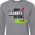thumbnail image 4 of Inktastic Father's Day Best Grandpa by Par with Flag and Golf Ball Long Sleeve T-Shirt, 4 of 5