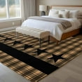thumbnail image 5 of 5x8 Area Rugs for Living Room, Brown Black Plaid Non Slip Area Rugs for Kitchen Bedroom Entryway, Vintage Rustic Star Buffalo Check Washable Carpet Runner Rug Floor Mats for Bedroom Home Decor, 5 of 9