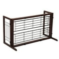 thumbnail image 4 of Pefilos Freestanding Dog Gate 38"-71" Adjustable, Wood Pet Gate for Indoor Dogs Fence for Doorways, Stairs, Brown, 4 of 7