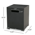 thumbnail image 6 of GDF Studio Jasmine Outdoor Metal Tank Holder, Black and Brushed White, 6 of 7