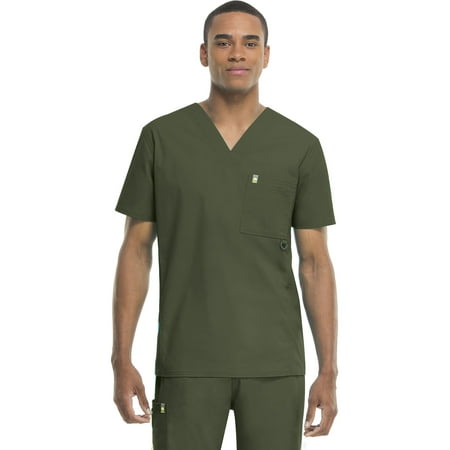 Code Happy Men's V-Neck Antimicrobial Scrub Top