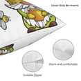 thumbnail image 3 of Yiaed Gnome Sweet Honey Print Pillow Covers Super Soft Decorative Square Throw Pillow Covers Case Cushion Covers for Sofa Couch Bedroom Car Decor（No pillow core）-26"x26", 3 of 7