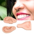thumbnail image 1 of Nose and Ear Model, Soft Silicone  Model, Reusable Body  Practice Model for  Suture, 3D Educational Simulation Props, 1 of 8