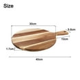 thumbnail image 3 of Wodtesl Dining Acacia Color Pizza Tray Cutting Board With Handle Vivid Colors And Patterns Comfortable Handle With Hook, 3 of 10