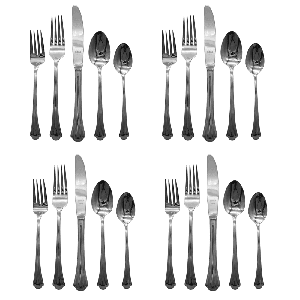 Gorham Nouveau 18/8 Stainless Steel 8 Dinner Fork Set of Twelve 