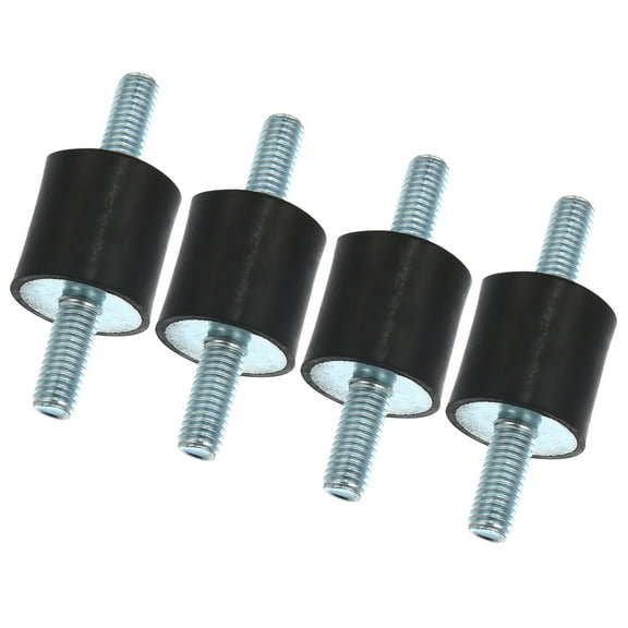 Unique Bargains 4pcs M8 Car Anti Vibration Rubber Isolator Damper 25x25mm Rubber Bobbin Mount Shock Absorb Mounts