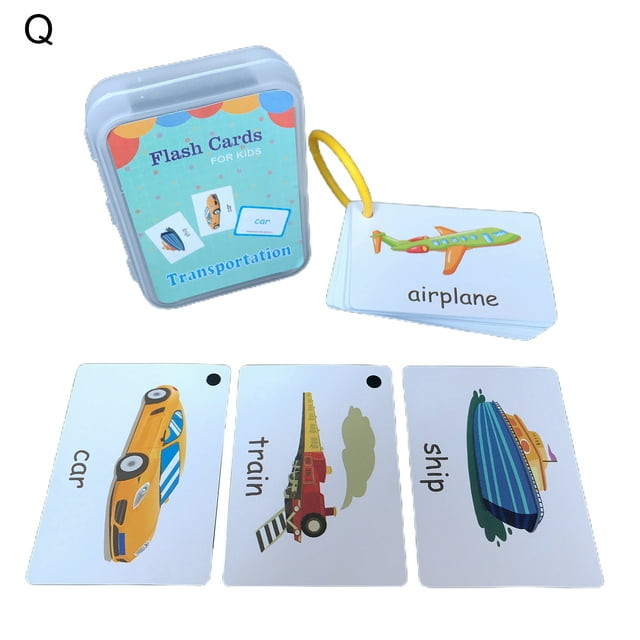 Visland Baby Flash Card Thickened Eye Protection Improve Logic Early Learning Flash Card Animal Number Alphabet Card Kit for Newborn