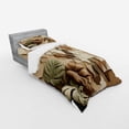 thumbnail image 2 of Ambesonne Monstera Bedding Set 3 Pcs, Scandinavian Boho Style, Twin, Pale Reseda Green Cocoa, 2 of 2