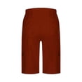 thumbnail image 5 of Women's Bermuda Shorts with Pocket, High Waist Relaxed Fit Utility Bottoms, Plain Casual Summer Wear for Outdoor Daily, 5 of 5