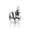 Silver-Black, variant on Womens .925 Sterling Silver BFF Hand Sign Heart Symbol Sign Language I Love You Charm Bead for Bracelet