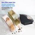 thumbnail image 4 of ZJDOAK Coffee Filter Holder Storage Dispenser, Coffee Filter Paper Dispenser Rack with Dustproof Cover for Cone Coffee Filters, Ideal for Home, Office, Coffee Shop, Gift, 4 of 6