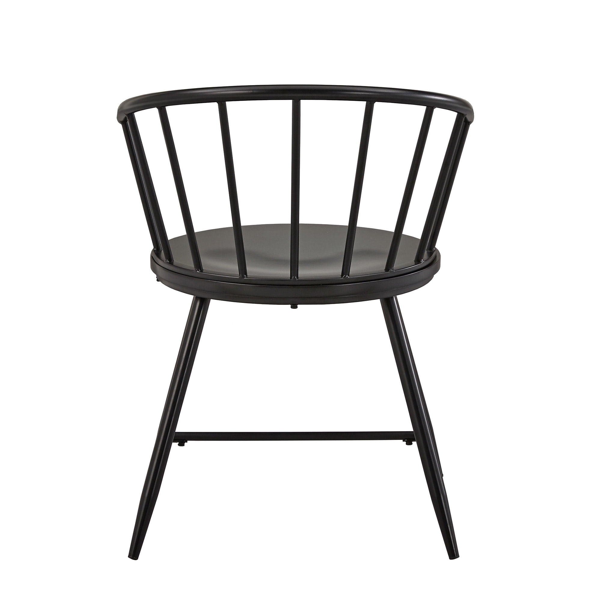 Weston Home Lydford Slope Low Back Windsor Metal Side Chairs, Set of 2, Black