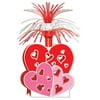 Beistle Club Pack of 12 Red, Pink and White Metallic Valentine Centerpiece Table Decorations 15"
