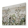 thumbnail image 2 of Designart 'Border With Peonies and Cranes In Chinoiserie Style' Traditional Print on Natural Pine Wood, 2 of 5