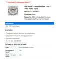 thumbnail image 2 of Fan Clutch - Compatible with 1986 - 1992 Toyota Supra 1987 1988 1989 1990 1991, 2 of 2