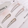 thumbnail image 7 of 4 Pieces U Shaped Hair Pin Stick French Style U Shape Hair Clips Shell U Sticks Pins for Women Girls Hairstyle Accessories - Style 3, 7 of 7