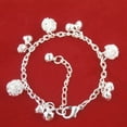 thumbnail image 3 of Versión coreana de estilo nacional, campana de aleación, bola plateada, tobillera, tobillera, sentido superior, nicho, pulsera Joker, joyería, 3 of 5
