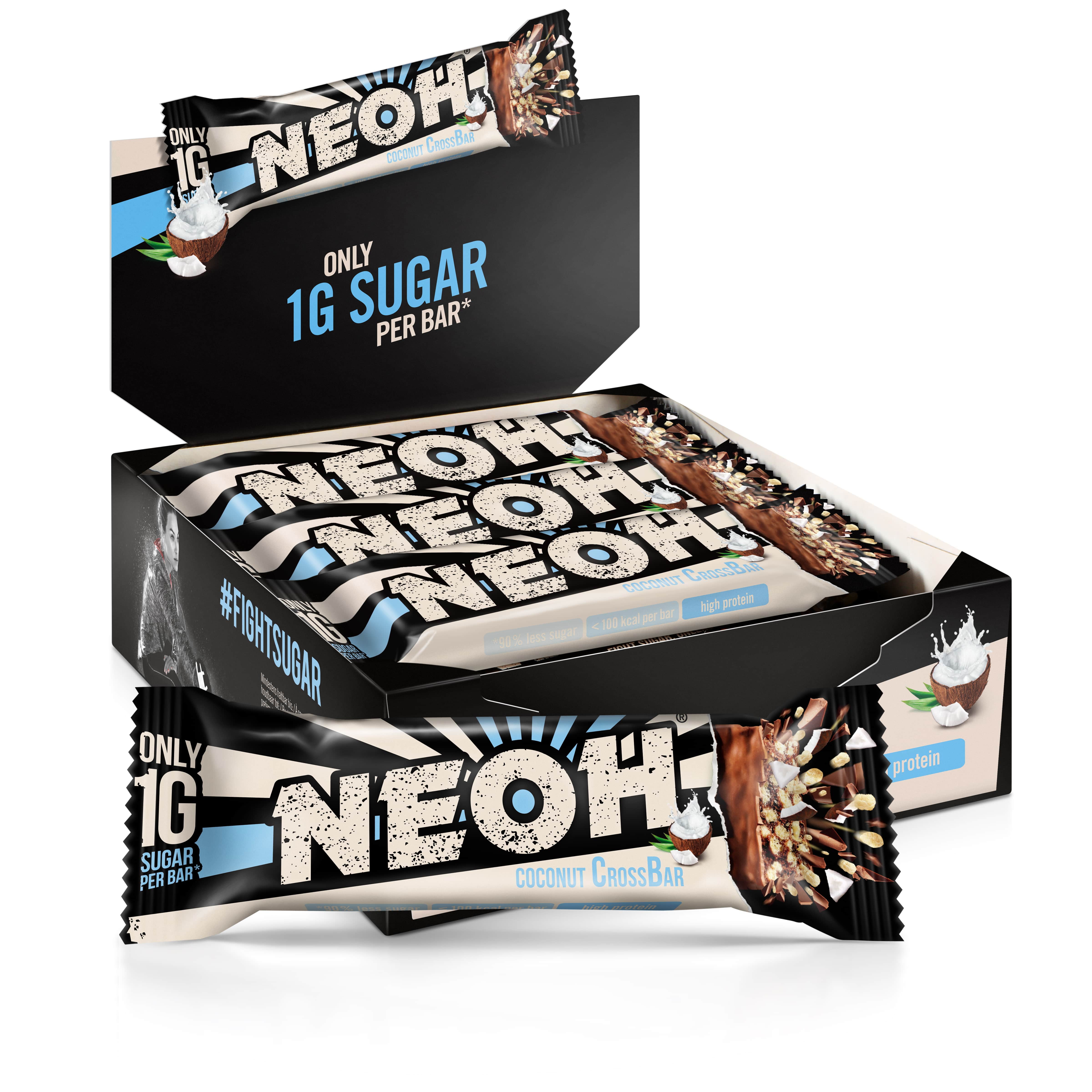 12 Pack NEOH Low Carb Protein & Candy Bar Low Sugar Keto Snack (1g), 90 cals, 7g Protein