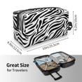 thumbnail image 4 of XMXT Large Capacity Makeup Bag, Zebra Monochrome Print Storage Bags Travel Toiletry Cosmetic Bag for Women Men, 4 of 9