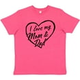 thumbnail image 3 of Inktastic I Love My Mom and Dad in Black Chalk Heart Youth T-Shirt, 3 of 5