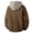 01# Coffee, variant on Men's Hooded Softshell Jacket Waterproof Lightweight Windbreaker Plaid Outdoor Climb Rain Jacket