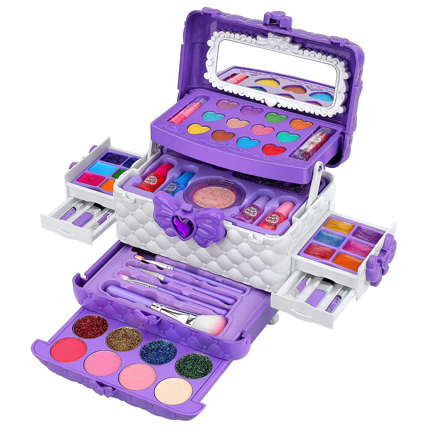 Sendida Kids Makeup Kit 54-Piece Princess Set Purple photo 8