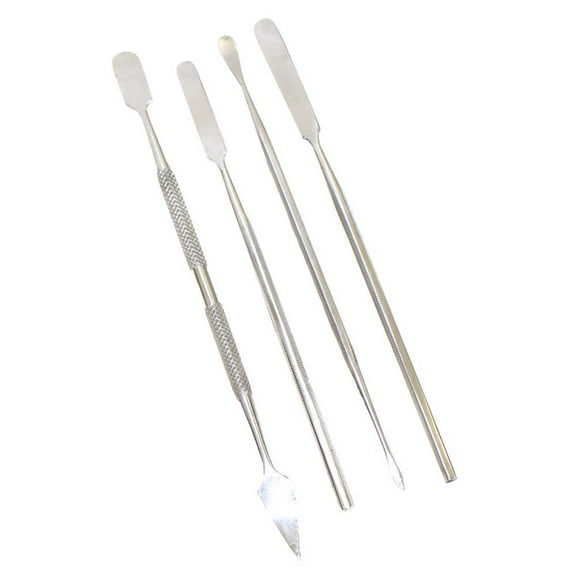 ARTIST'S BEST 4 Piece Artist's Multipurpose Spatula Set 6" (15.2 cm) - 7" (17.8 cm) Stainless Steel Tools | Textured Handles | Ideal for Sculpting & Creating Textures | Lightweight & Easy to Store