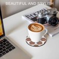 thumbnail image 6 of Brown Dahlia Coasters Set of 6, Absorbent Coasters for Drinks, Vintage Abstract Grey Flowers Floral Coaster for Desk Coffee Table Protection, Home Decor House Warming Gifts 4", 6 of 8