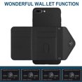 thumbnail image 3 of for iPhone 7 Plus/8 Plus Wallet Case with Card Holder, Elegant Durable PU Leather Protective Magnetic Closure Flip Phone Cover Kickstand RFID Blocking for Women Girls for iPhone 7 Plus/8 Plus, Black, 3 of 7