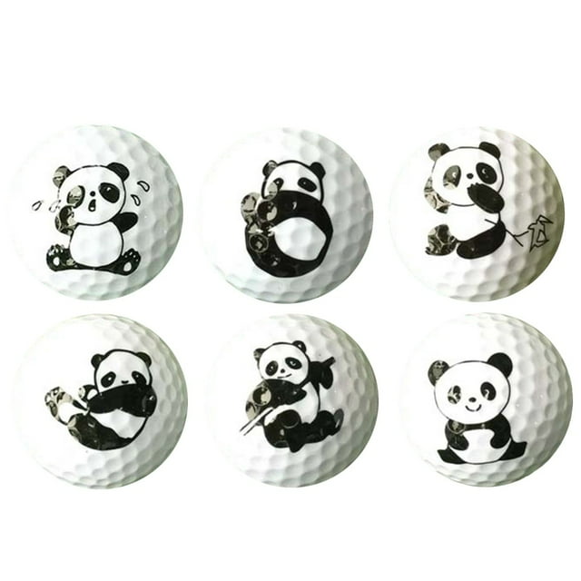 FELTECHELECTR 6pcs Two-layer Training Ball Golf Balls Approach Shot Practice Outdoor Training