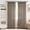 Dark Flax, variant on Pinch Pleated Linen Sheer Curtains 96 Inch 2 Panels Set, Off White Beige Light Filtering Privacy Drapes with Hooks & Rings for Living Room Bedroom