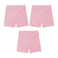 thumbnail image 4 of Alvivi Kids Girls 3 Pack Silk Shorts Gymnastics Dance Bike Athletic Bottom Safety Shorts Under Party Dress Pink 13-14, 4 of 6