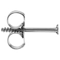 thumbnail image 3 of Single Earring Back Replacement |14K Solid White Gold | Threaded Push on-Screw off |Quality Die Struck | Post Size .032" | 1 Back, 3 of 4
