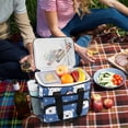 thumbnail image 5 of FORMRS Insulated Cooler Bag 24 Cans Capacity Soft Leakproof Lunch Box with Side Pockets, White Polar Bear, 5 of 7