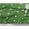 thumbnail image 2 of Soimoi Green Cotton Cambric Fabric Heart & Dots Print Sewing Fabric Yard 56 Inch Wide, 2 of 3
