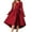 AN14-Wine, variant on Inglocry Girls Long Sleeve Dress Fashion High Low Flowy Swing Semi Formal Party Dresses with Belt Black 13-14Y