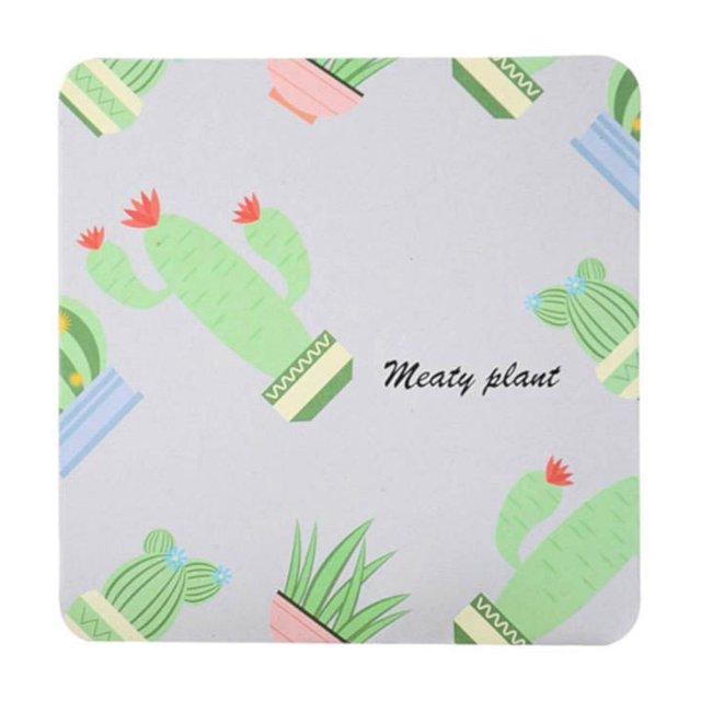 Tapetes de mesa a prueba de calor, tapete antideslizante para botella de té, almohadilla para olla para cocina casera (planta en maceta, 15x15cm)