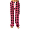 thumbnail image 2 of FAZVAOO Womens Pajama Pants Plaid Wide Leg Drawstring Elastic Waist Home Long Pants, 2 of 4