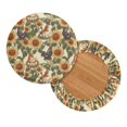 thumbnail image 2 of Psesaysky Polyester Round Stool Cushion Covers with Sunflower Rooster, 2 Pack Waterproof Covers for Bistro and Kitchen Use, 2 of 6