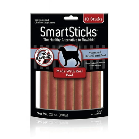 UPC: 0810833023066 | SmartBones SmartSticks with Real Beef 10 Count  Rawhide-Free Chews for Dogs