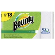 Bounty Paper Towels, White, 12 Giant Rolls 18 Regular Rolls