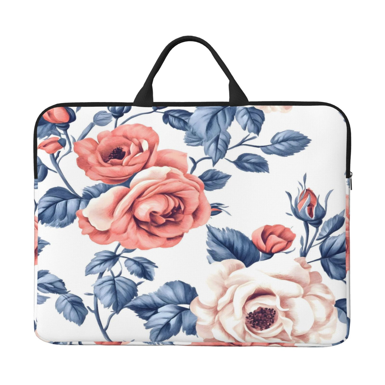 Laptop Sleeve Bag For Women Men 14inch Waterproof Durable Protective Computer Carrying Cover Handle Laptop Case Bag Flowers (9)