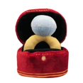 thumbnail image 1 of Caja de anillos, juguete de peluche, estuche de amor, juguete masticable para mascotas, sonidos, cachorros, niños, juguetes suaves para perros, juguetes interesantes, 1 of 5