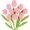 Pink, variant on Handmade Tulip Artificial Flowers,Happon Crochet Flowers for Home Decoration and Valentine's Day Mother's Day Birthday Wedding Gift,5Pcs Purple