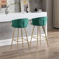 thumbnail image 6 of 26 Inch Velvet Dining Chairs, Modern Dining Chair with Golden Metal Legs, Simple Bar Stool Upholstered Dining Chairs, Accent Desk Chair Dining Room, Kitchen, Vanity, Living Room(Green,Set of 2), 6 of 10
